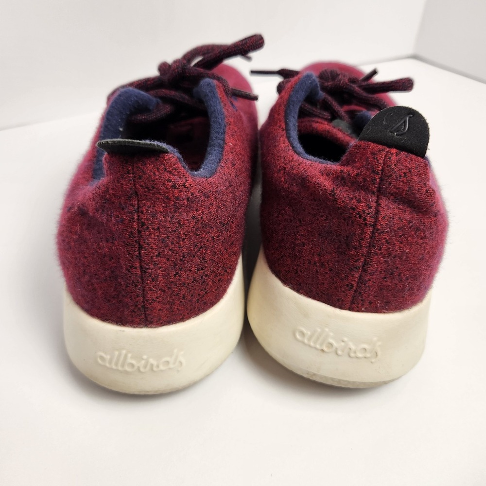 Allbirds Women's Wool Runner Red Berry Low Top Lace-up Sneakers Size W8 - Picture 2 of 8